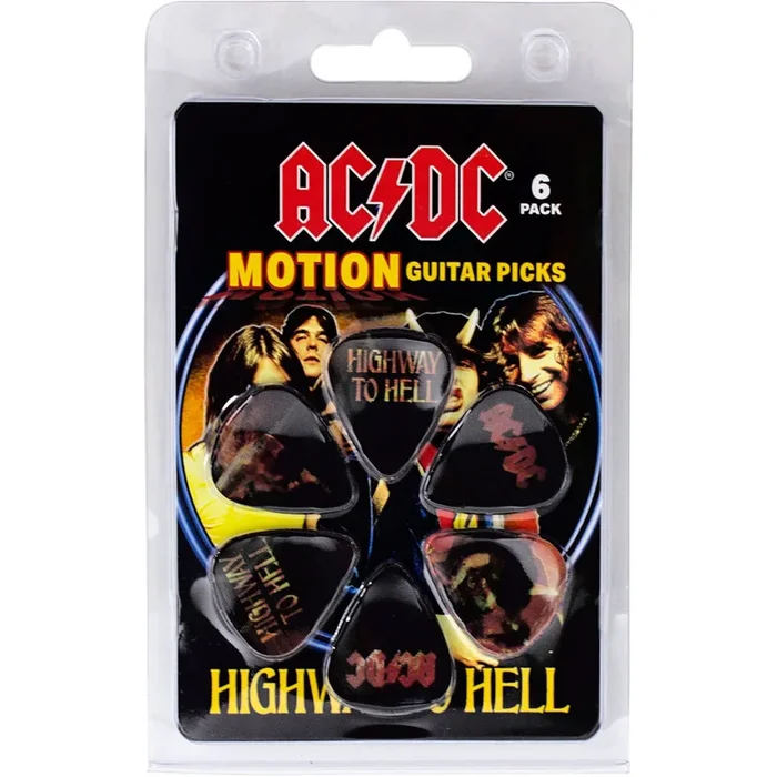 Perris “AC/DC – Highway To Hell” Licensed Motion Guitar Picks (6-Pack)