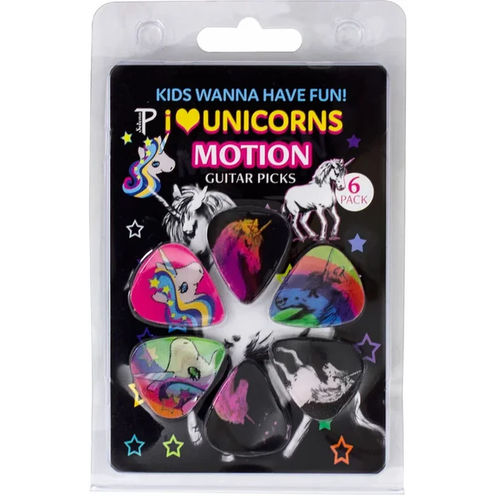 Perris “I Love Unicorns” Licensed Motion Guitar Picks (6-Pack)