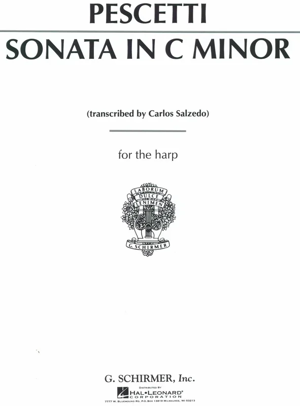 Pescetti: Sonata in C Minor (arr. for harp)