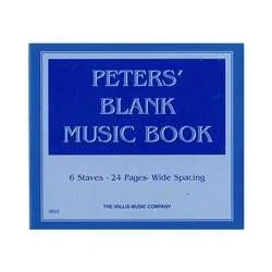 Peters’ Blank Music Book (Blue)