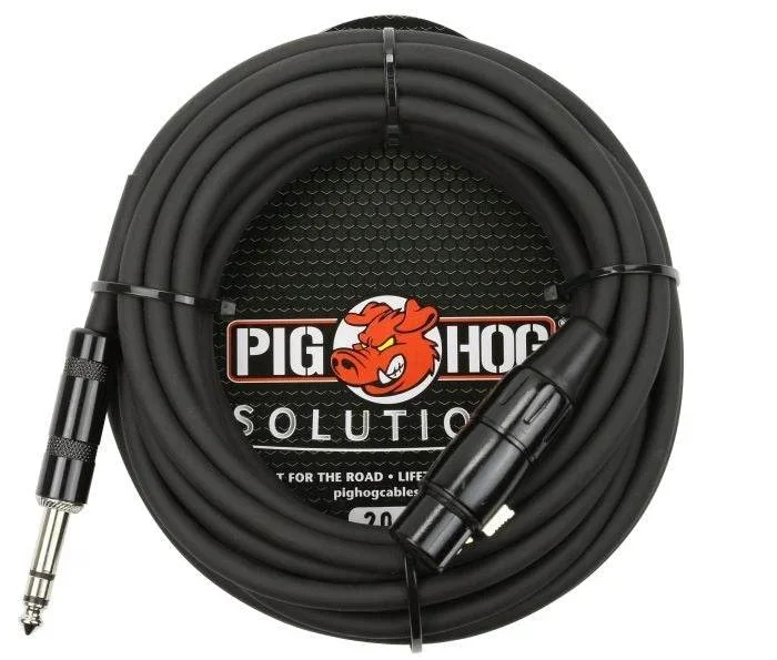 Pig Hog PXTMXF20 20′ TRS(M)-XLR(F) Balanced Cable