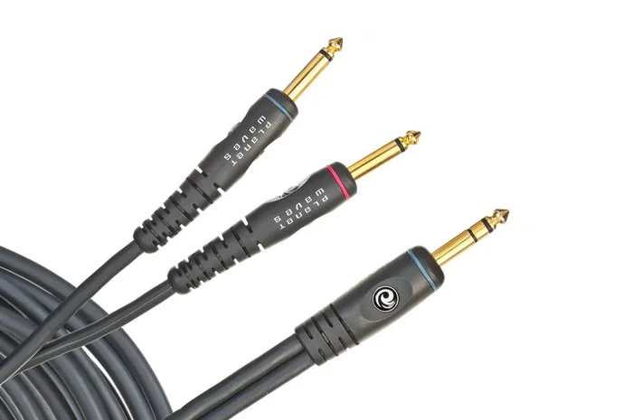 Planet Waves Custom Series Stereo Cable, 1/4 Inch to Dual Mono 1/4 Inch, 20 feet