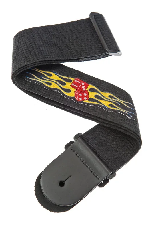 Planet Waves Patch Guitar Strap, Flaming Dice