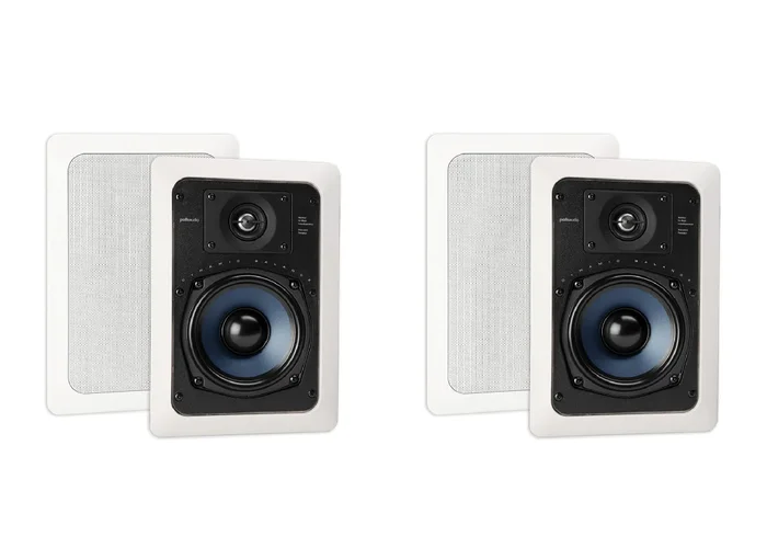 Polk Audio RC55i 2 Way In-Wall Speakers White (4 Speaker Bundle)