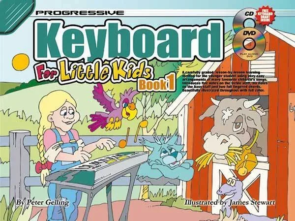 Progressive Keyboard Book 1 For Little Kids Book/CD/DVD Book