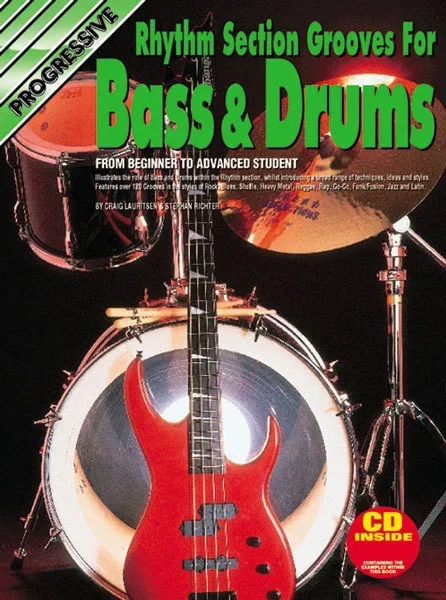 Progressive Rhythm Section Grooves For Bass And Drums Book/CD
