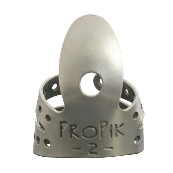 Propik Nickel Straight Fingerpick, Split Wrap, Blade 2