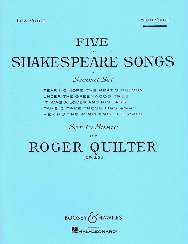 Quilter: Five Shakespeare Songs, Op. 23 – Second Set