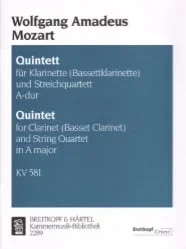 Quintet in A Major, K. 581 – Clarinet (Basset Clarinet) and String Quartet