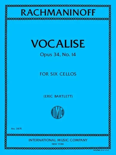 Rachmaninoff: Vocalise, Op. 34, No. 14 (arr. for 6 cellos)