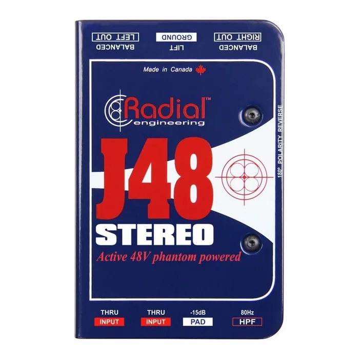 Radial J48-STEREO – J48 Stereo Phantom Powered Active DI