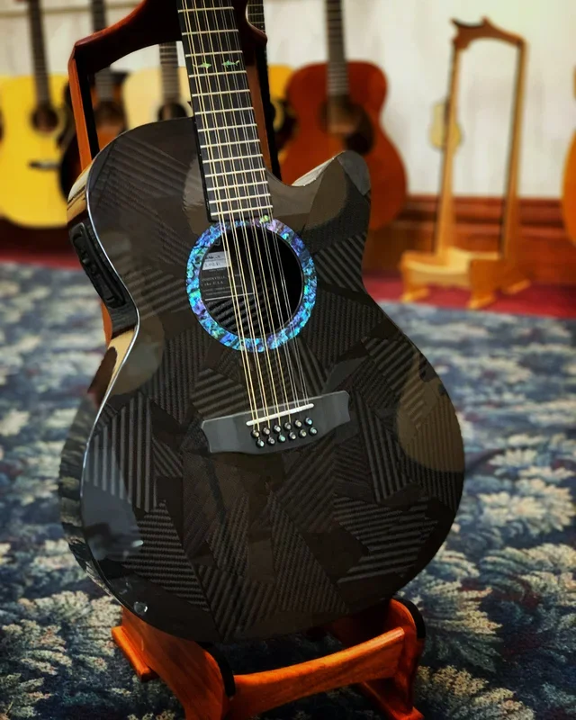 Rainsong Black Ice WS3000 12-string Guitar & Case, Baggs Element Pickup