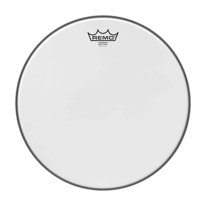 Remo 14″ Emperor White Suede