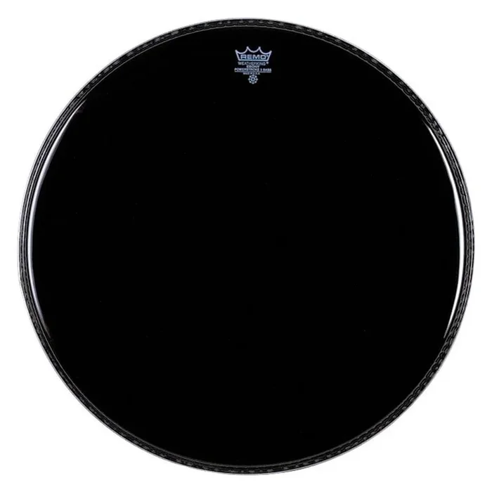 Remo 24″ Powerstroke 3 Ebony w/ 5″ Black Dynamo