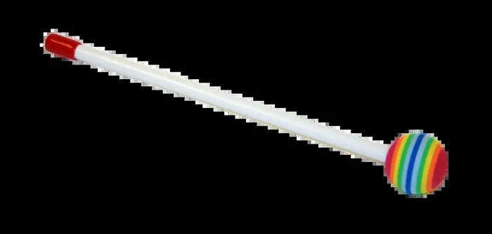 Remo 8 Inch Lollipop Mallet with Multicolored Foam Head