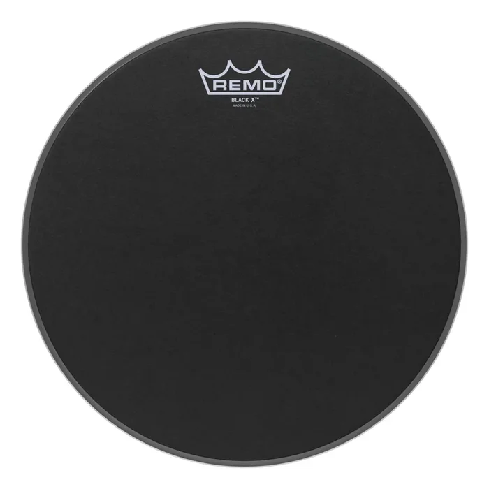 Remo Emperor X Black Suede Snare Drumhead – Bottom Black Dot 12″