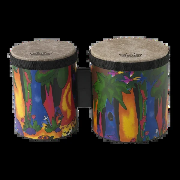 Remo Kids Percussion® Bongo, Fabric Rain Forest