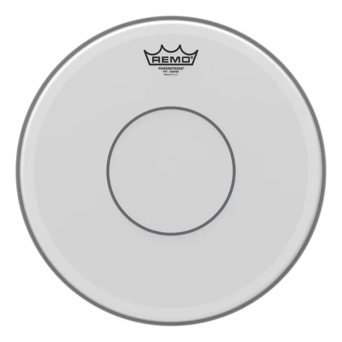 Remo Powerstroke 77 Coated Clear Dot Snare Drumhead – Top Clear Dot 14″