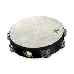 Remo TA-5110-70 Single-Row Fiberskyn Tambourine – 10 in, Black