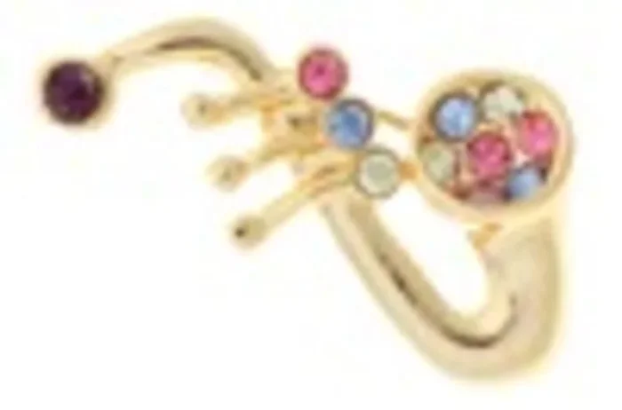 Rhinestone Brooch Saxophone