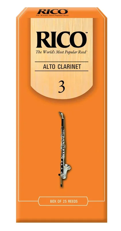 Rico Alto Clarinet Reeds, Strength 3.0, 25-pack