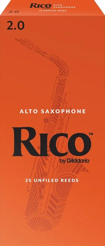 Rico Alto Sax Reeds, Strength 2.0, 25-pack