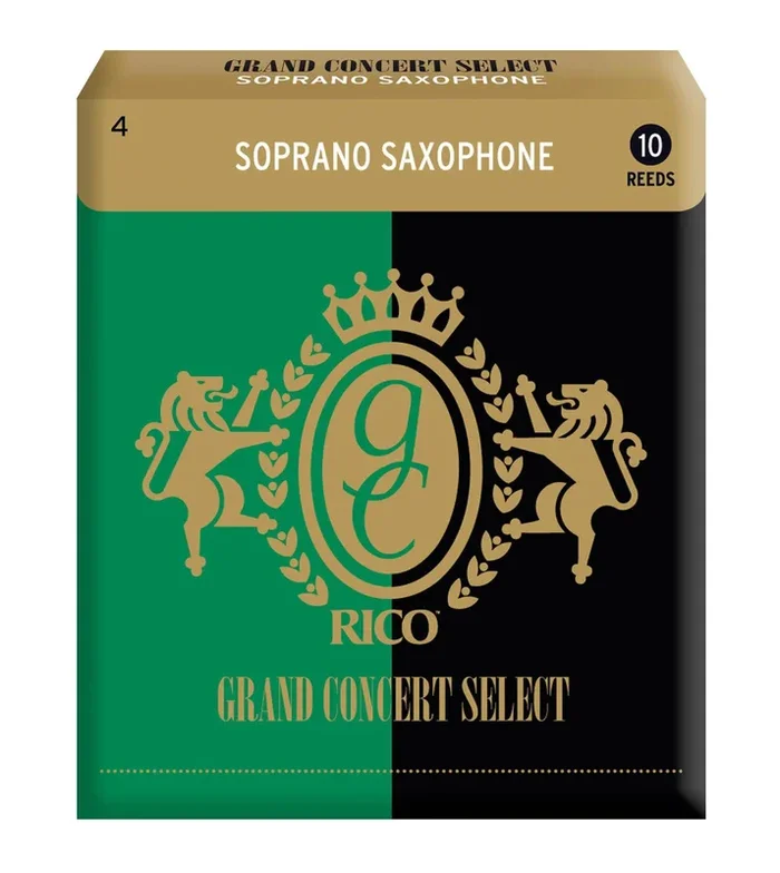 Rico Grand Concert Select Soprano Sax Reeds, Strength 4.0, 10-pack