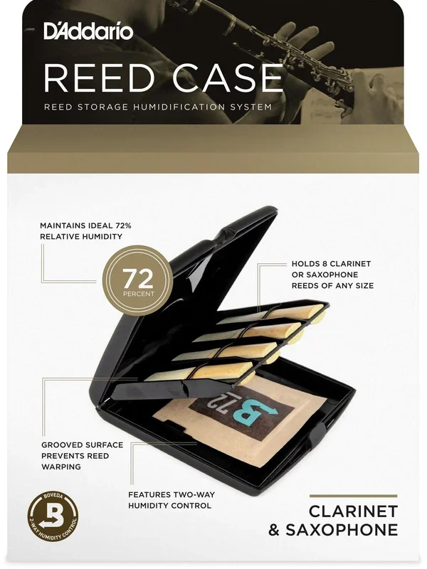 Rico Multi-Instrument Reed Storage Case with Humidity Control Pack for all Clari