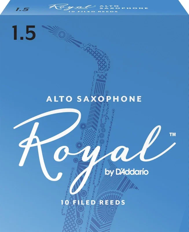 Rico Royal Alto Sax Reeds, Strength 1.5, 10-pack