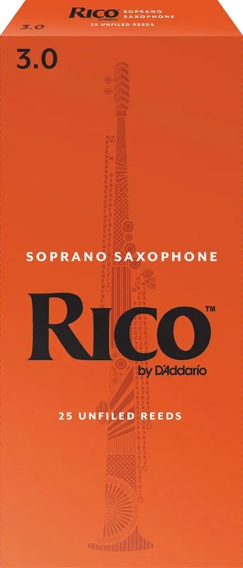 Rico Soprano Sax Reeds, Strength 3.0, 25-pack