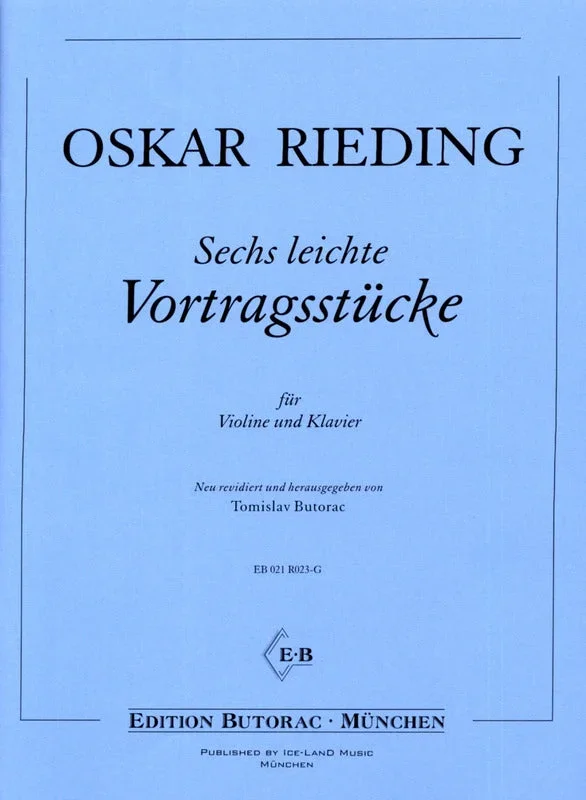 Rieding: 6 leichte Vortragsstücke (6 Easy Recital Pieces)