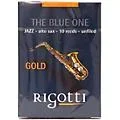 Rigotti Alto Saxophone Reed, Gold Jazz Cut 3.5 Light 10 Pack