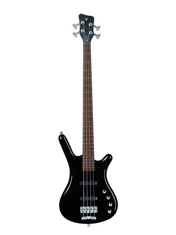 RockBass Corvette Basic 4-String, Solid Black High Polish, Active