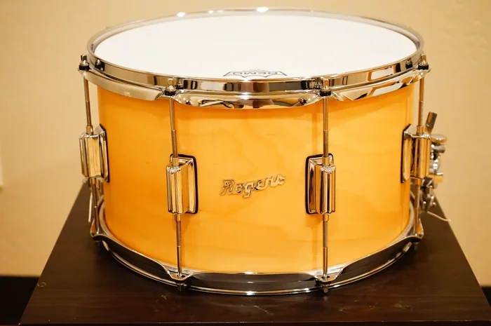 Rogers PowerTone 8×14 ” Snare Drum Natural Satin *IN STOCK*