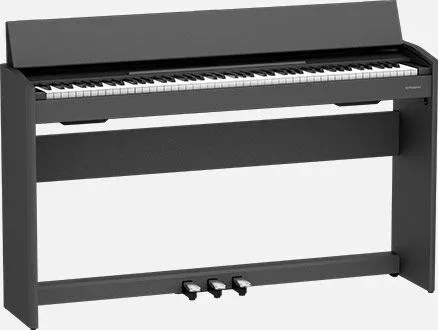 ROLAND F107 Compact Digital Piano – Stylish Black Design, Best-in-Class Tone & Touch, Streamlined for Modern Living Spaces