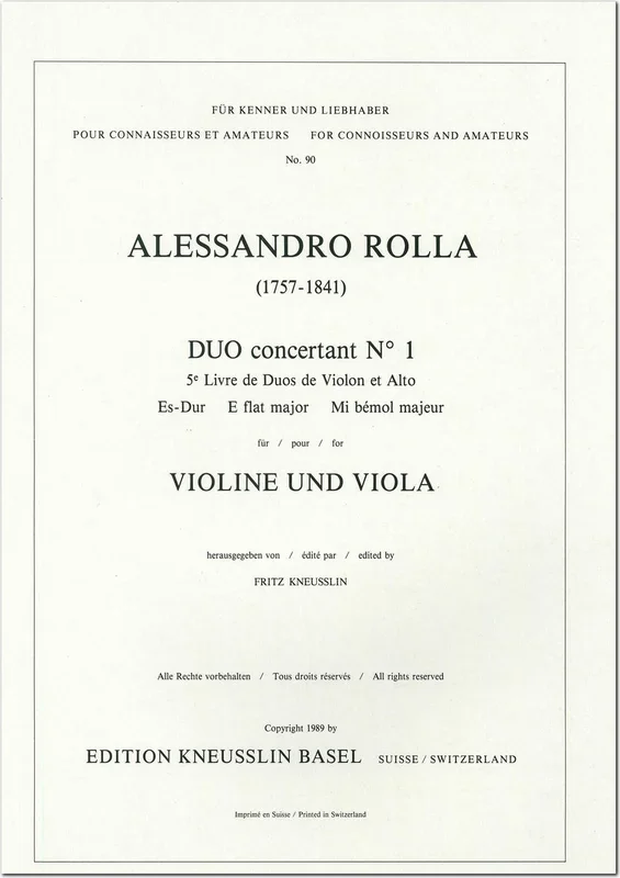 Rolla: Duo concertant in E-flat Major, Op. 4, No. 1