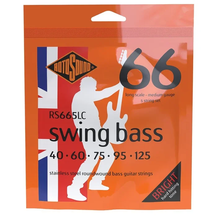 Rotosound RS665LC Swing Bass 66 Long Scale 5-String Set 40-125 Stainless Steel