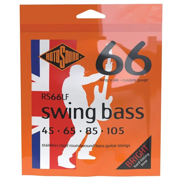 Rotosound RS66LF Swing Bass 66 Long Scale Hybrid Strings 45-105 Stainless Steel