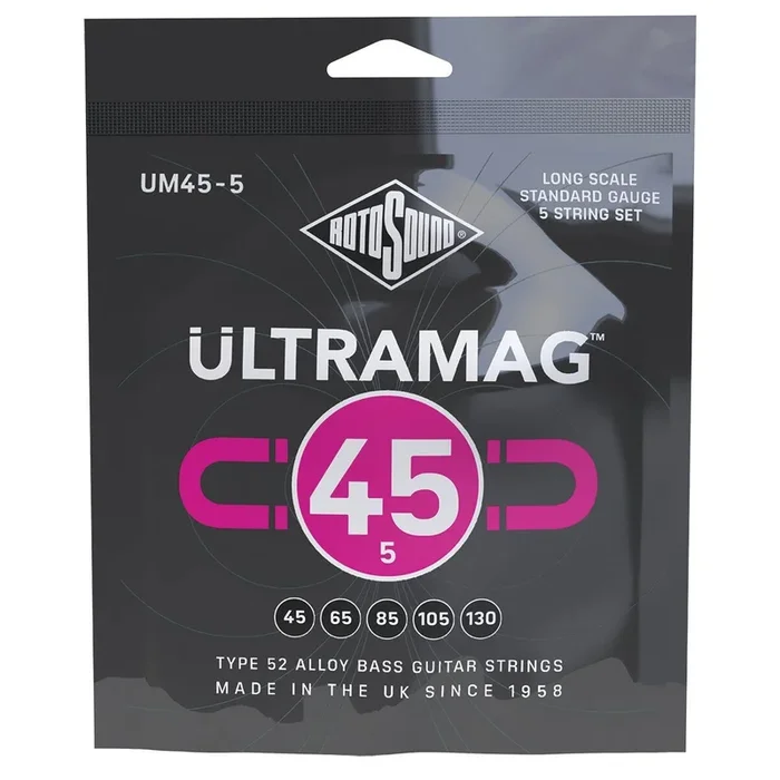Rotosound RUM455 Ultramag 5-String Bass Strings 45-130 Type 52 Alloy