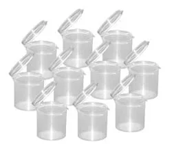 Round Container w/Attached Lid (1.62″ x 1.65″ H ) 10 Pak
