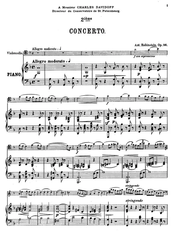 Rubinstein: Cello Concerto No. 2, Op. 96