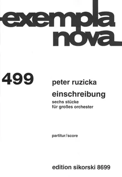 Ruzicka: Einschreibung