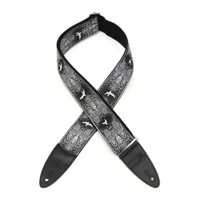 S2 Guitar Strap, Custom Jacquard Birds Fleur