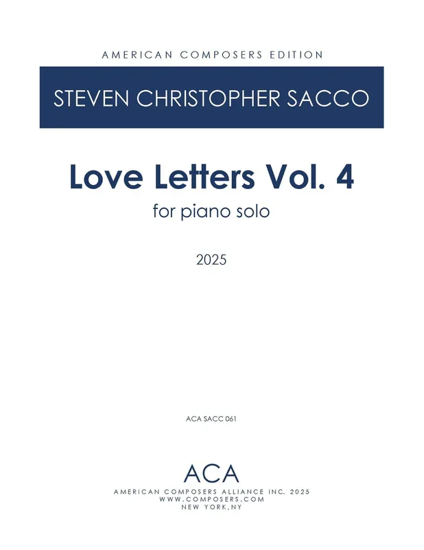 Sacco: Love Letters – Volume 4