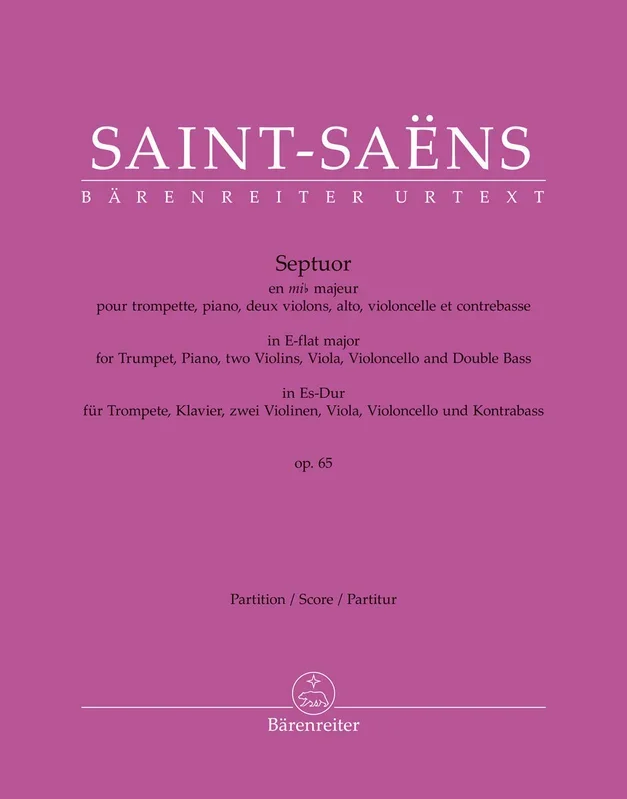 Saint-Saëns: Septuor for Trumpet, Piano, Violins, Viola, Cello and Double Bass in E-flat Major, Op. 65