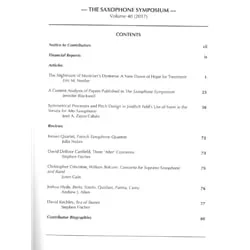 Saxophone Symposium Volume 40 (2017) – Journal