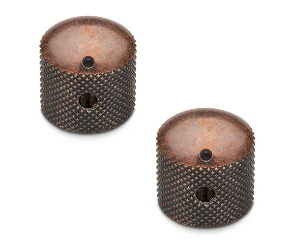 Schaller Guitar Dome Knurled Knobs (Set of 2) VintageCopper