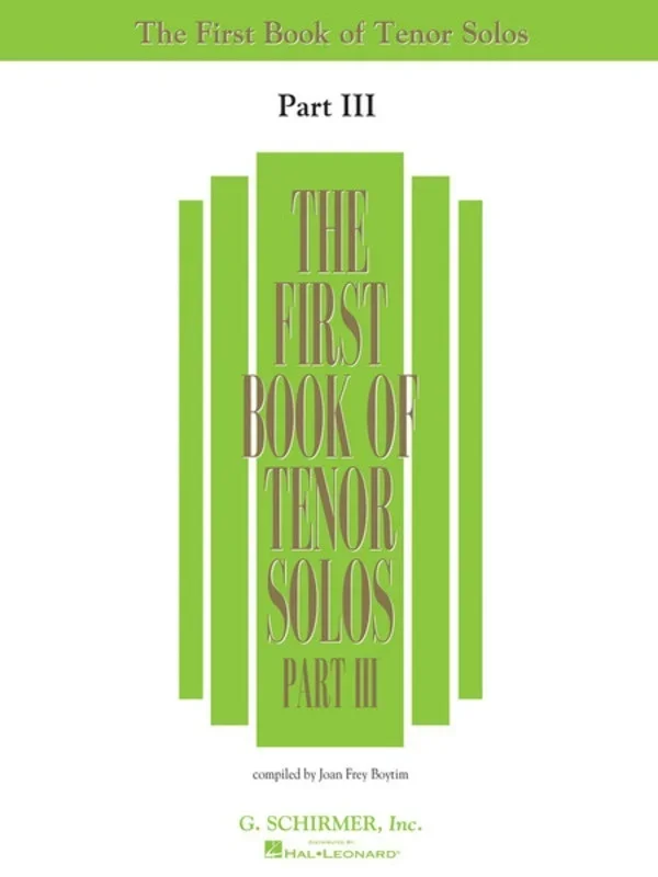 Schirmer – First Book Of Tenor Solos Pt 3