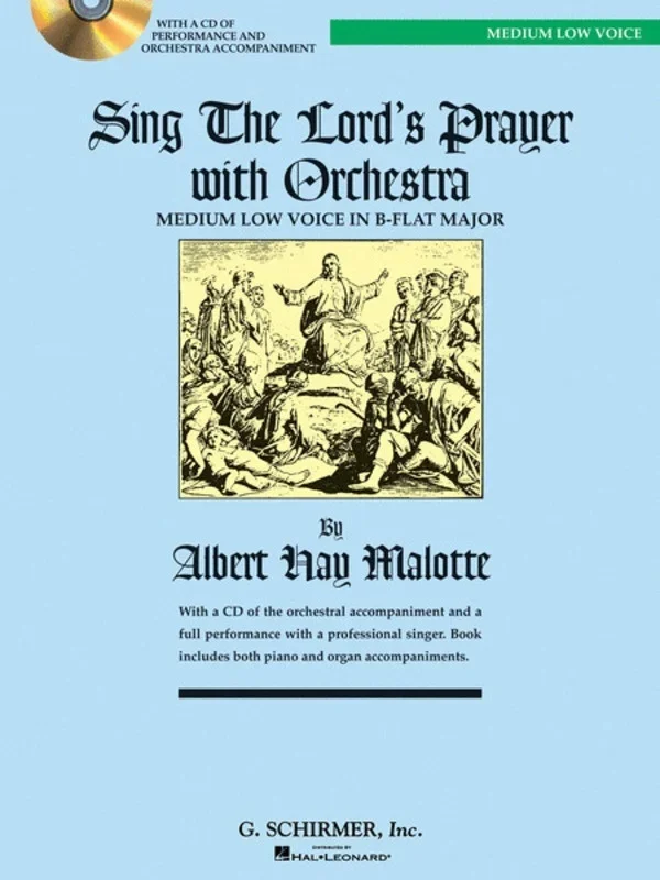 Schirmer – Malotte – Lords Prayer Medium/Low B Flat Book/CD