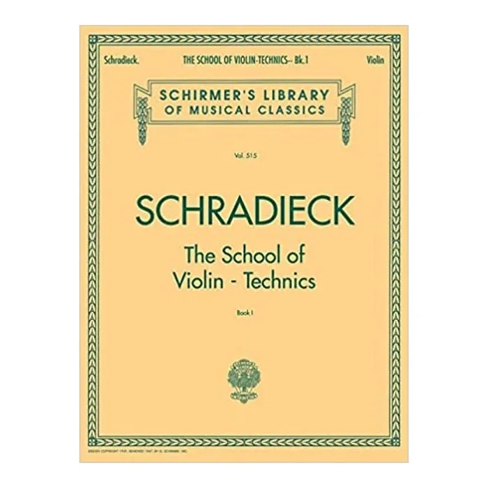 School Of Violin Technics Op. 1 – Book 1 Schirmer Library Of Classics Volume 1750
